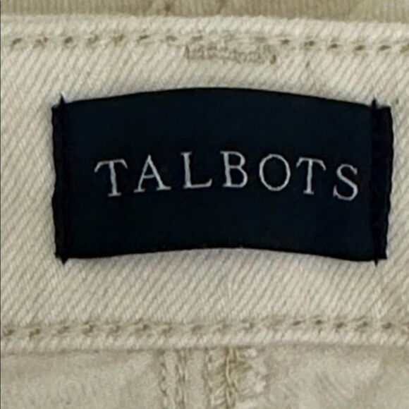 Talbots Modern Ankle Jeans Size 16P Denim Cream Color - Picture 9 of 10